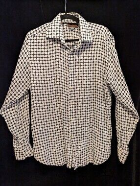 ETRO Men's Linen Long Sleeve Shirt Beachy Coastal Luxury Resortwear 16/35 EUC